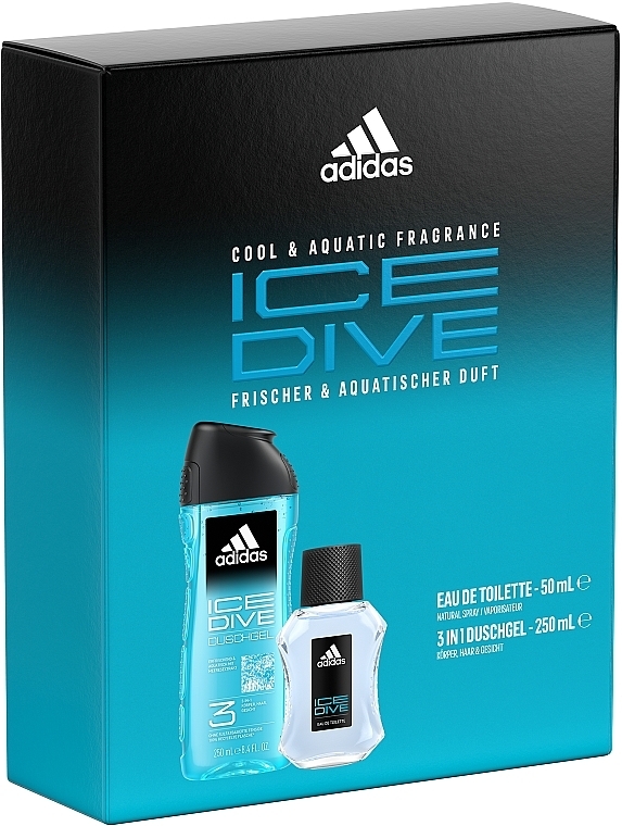 Adidas Ice Dive - Набір (edt/50ml + sh/gel/250ml) — фото N3
