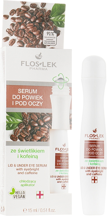 Сироватка для повік та шкіри навколо очей, з очанкою та кофеїном - Floslek Eye Care Serum