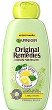 Шампунь для жирных волос "Глина и лимон" - Garnier Original Remedies Clay and Lemon Shampoo — фото N1