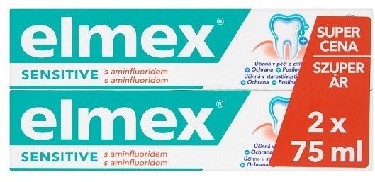 Набор - Elmex Sensitive Toothpaste (toothpaste/2x75ml) — фото N1