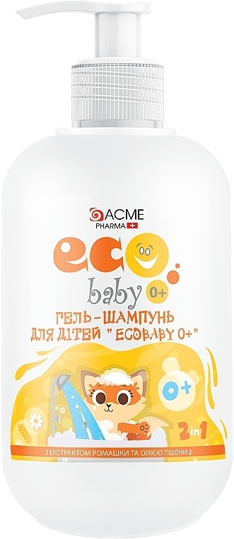 Гель-шампунь для детей с экстрактом ромашки и маслом пшеницы - Acme Color Eco Baby 0+