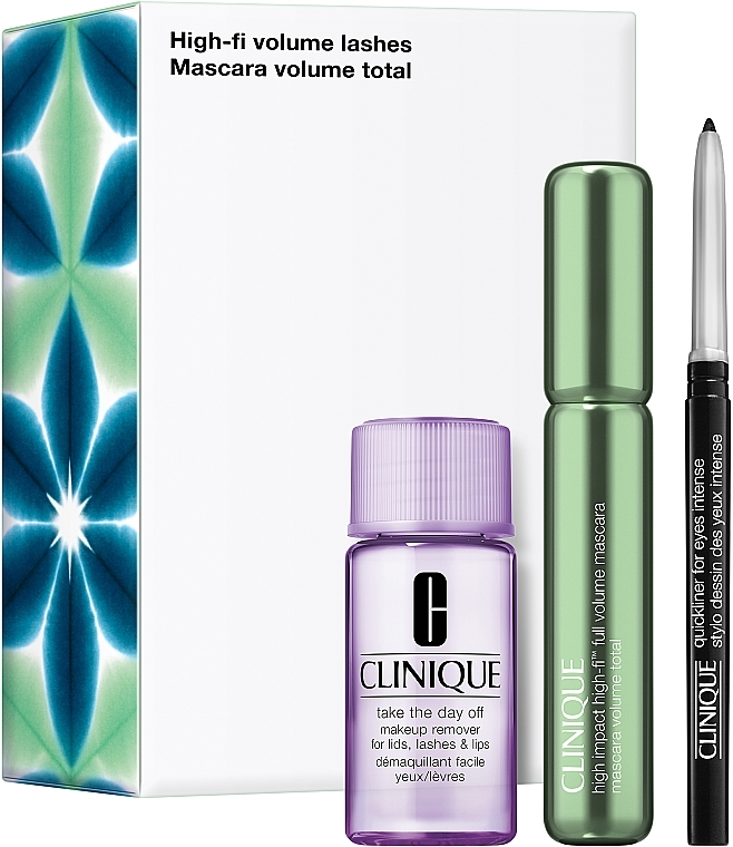 Набор - Clinique High-Fi Volume Lashes (mascara/10ml + eye/pen/0.14g + remover/30ml) — фото N1