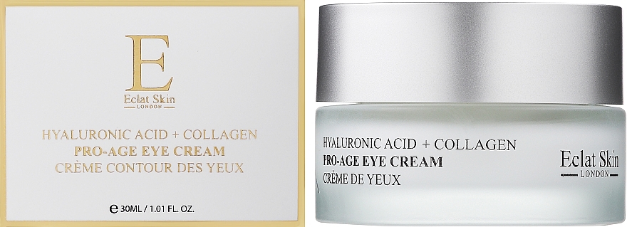 Крем для век с гиалуроновой кислотой и коллагеном - Eclat Skin London Hyaluronic Acid + Collagen Pro Age Eye Cream — фото N2