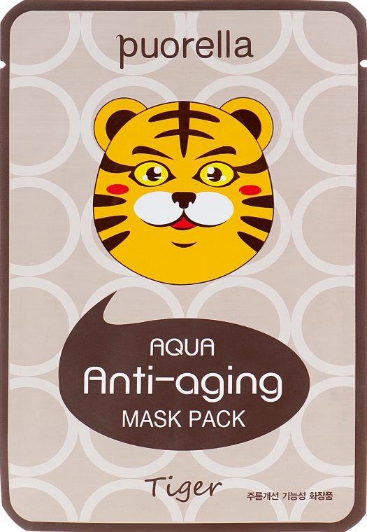 Антивозрастная маска для лица «Тигр» - Puorella Anti-Aging Mask Pack — фото N1