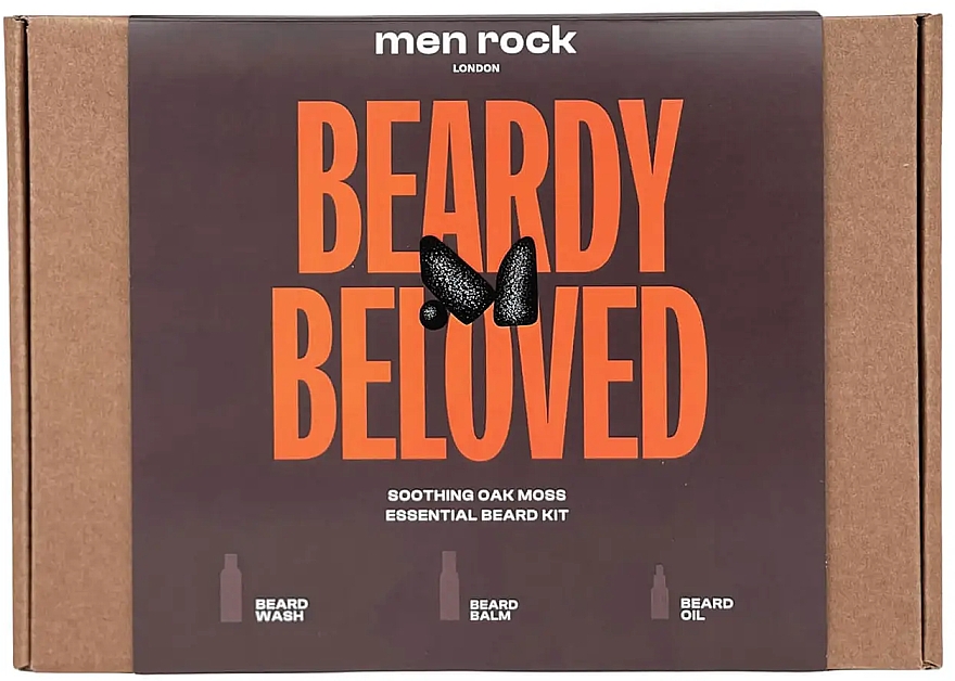 Набір - Men Rock Beardy Beloved Kit (b/wash/100ml + b/balm/100ml + b/oil/30ml) — фото N1