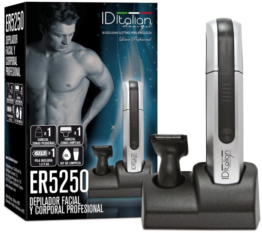 Електричний епілятор для обличчя й тіла ER5250 - Id Italian Electric Hair Remover Body&Care — фото N1