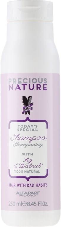 Шампунь для ломких поврежденных волос "Ижир и Орех" - Alfaparf Precious Nature Shampoo