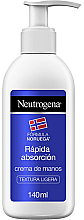 Быстровпитывающийся крем для рук с дозатором - Neutrogena Hand Cream — фото N1