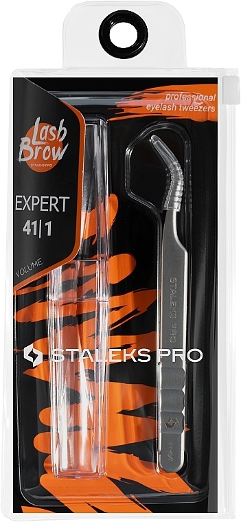 Пинцет профессиональный для ресниц - Staleks Pro Expert 41 Type 1 — фото N4
