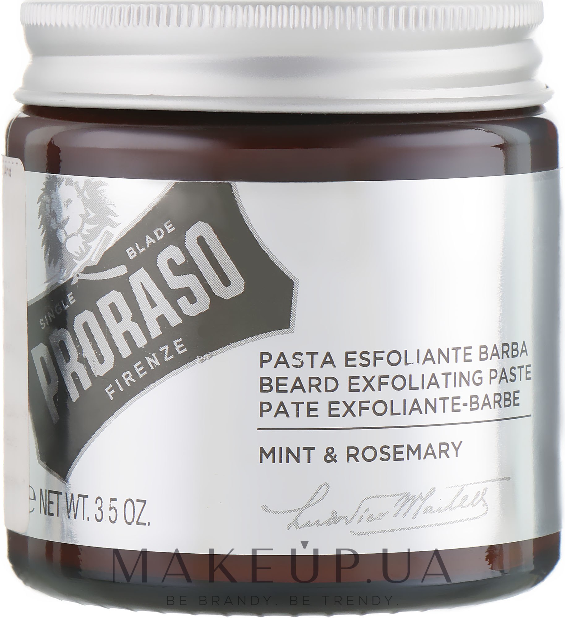 Скраб для бороды и лица - Proraso Beard Exfoliating Paste Mint & Rosemary — фото 100ml