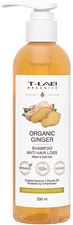 Шампунь для ослабленных и тусклых волос - T-LAB Professional Organics Organic Ginger Shampoo