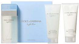 Духи, Парфюмерия, косметика Dolce & Gabbana Light Blue - Набор (edt/100ml + sh/g/100ml + b/cr/100ml)