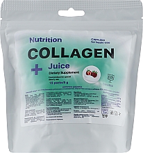 Харчова добавка для шкіри, волосся й нігтів "Колаген. Полуниця з вершками" - EntherMeal Nutrition Collagen Juice Dietary Supplement — фото N1