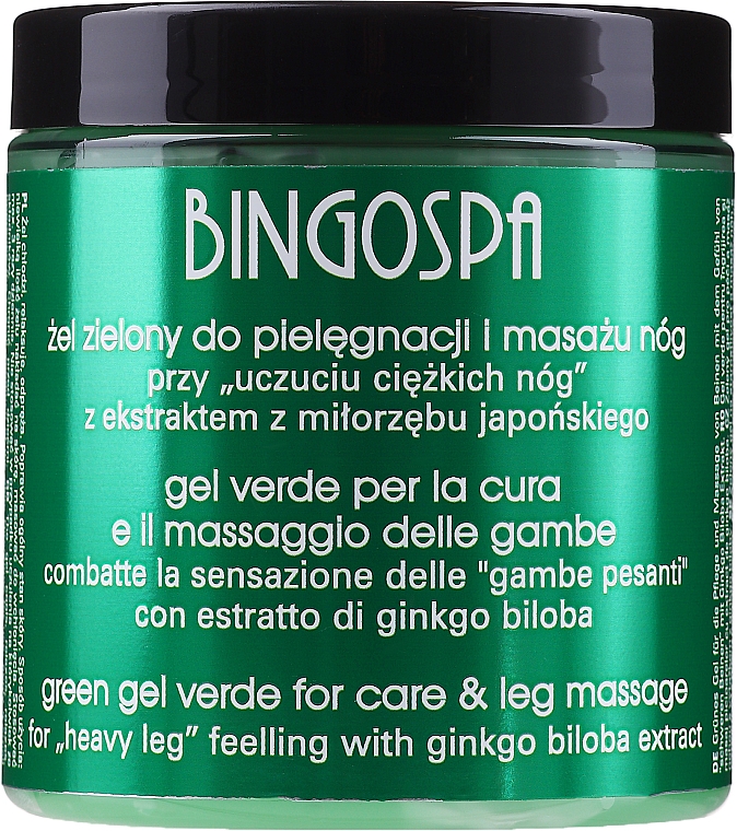 Гель для массажа ног с экстрактом Гинкго Билоба - BingoSpa Fitness Green Gel For Massage — фото N1