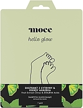 Пилинг для ног с экстрактом лимона, AHA/BHA- кислотами - Moee Hello Glow — фото N1