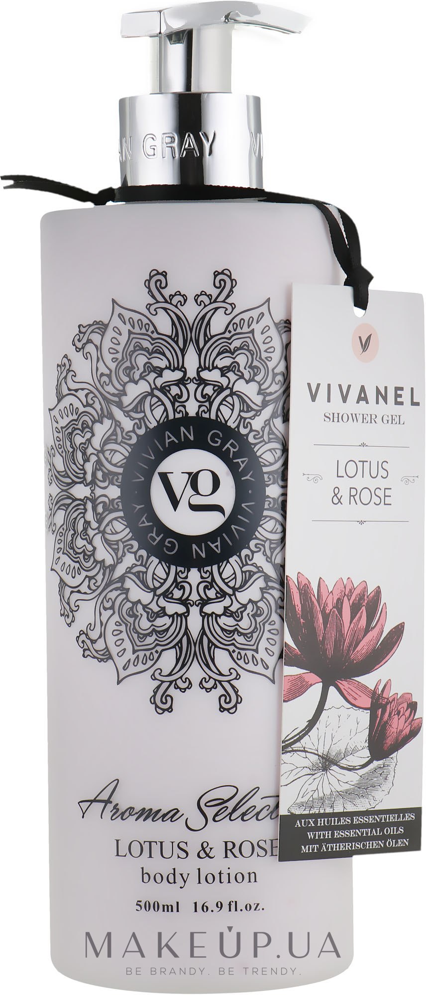 Лосьйон для тіла - Vivian Gray Aroma Selection Lotus & Rose Body Lotion — фото 500ml