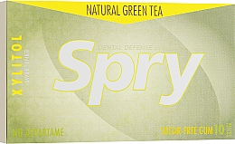 Парфумерія, косметика Натуральна жуйка із зеленим чаєм і ксилітом - Spry Chewing Gum