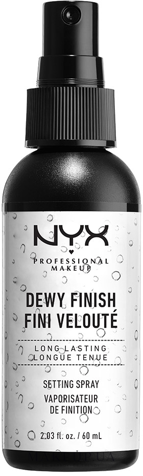 Спрей-фиксатор для макияжа с эффектом влажной кожи - NYX Professional Makeup Dewy Finish Long Lasting Setting Spray — фото 60ml