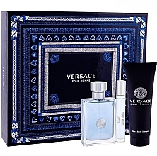 Versace Pour Homme - Набор (edt/100ml + sh/gel/150 ml + edt/10 ml) — фото N1