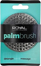 Массажная щетка для волос, серебряная - Royal Cosmetics Palm Brush Silver — фото N1