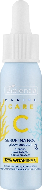 Сыворотка-усилитель сияния на ночь - Bielenda C Marine Care Night Serum Glow-Booster Deeply Moisturizing And Illuminating  — фото N1