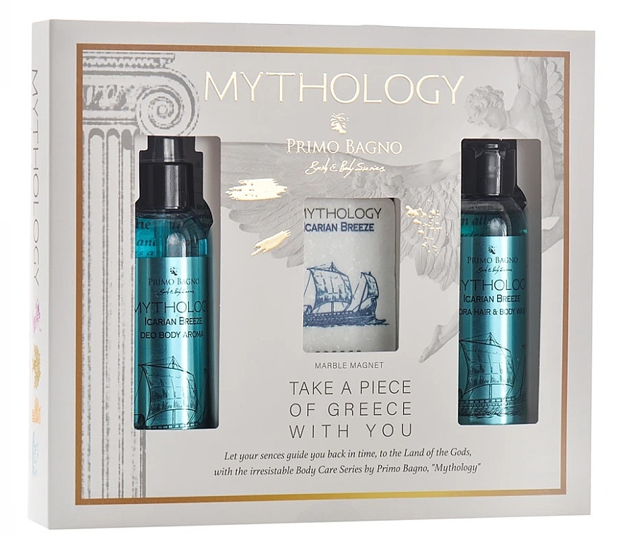 Набор - Primo Bagno Mythology Icarian Breeze (b/wash/100 ml + deo/100 ml + acc/1 pcs) — фото N1