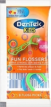 Парфумерія, косметика Дитячі флоси з тримачами, дикий фрукт - DenTek Kids Fun Flossers (пробник)