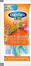 Детские флоссы с держателями, дикий фрукт - DenTek Kids Fun Flossers (пробник) — фото N1