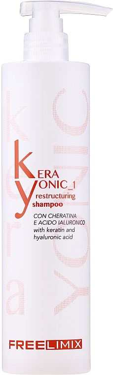 Відновлювальний шампунь з кератином і гіалуроновою кислотою - Freelimix Ristrutturante Shampoo — фото N3