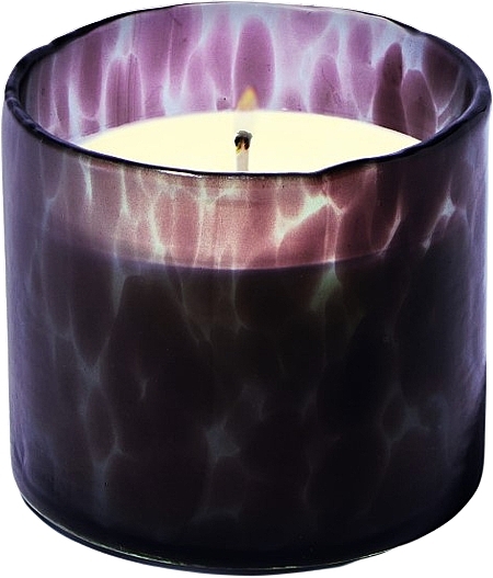 Ароматична свічка у склянці - Paddywax Luxe Hand Blown Bubble Glass Candle Plum French Linen & Orris — фото N1