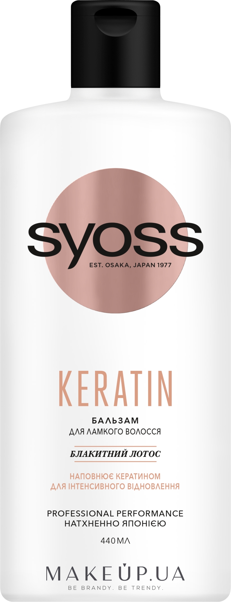 Бальзам для пошкодженого та ламкого волосся - Syoss Keratin Blue Lotus Conditioner — фото 440ml