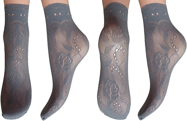 Жіночі фантазійні шкарпетки "Milano", grey - Veneziana — фото N1