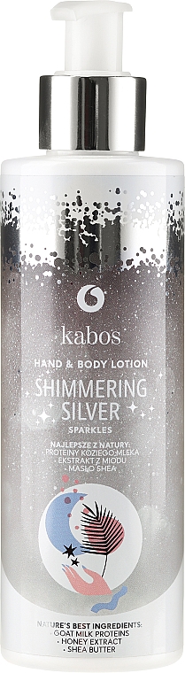Лосьон для рук и тела - Kabos Shimmering Silver Hand & Body Lotion — фото N1