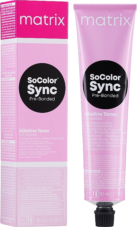 УЦЕНКА Безамиачный тонер для волос - Matrix SoColor Sync Alkaline Toner * — фото N1