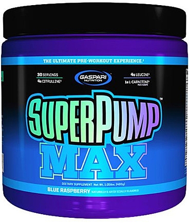 Мультивитаминная добавка "Голубая малина" - Gaspari Nutrition SuperPump Max Blue Paspberry — фото N1