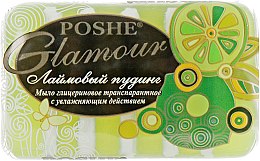 Глицериновое транспарантное мыло "Лаймовый пудинг" - Poshe Glamour — фото N1