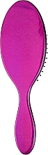Массажная щетка для волос голографическая, CR-4285, розовая - Christian — фото N2