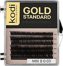 Духи, Парфюмерия, косметика Накладные ресницы Gold Standart B 0.03 (6 рядов: 6/9) - Kodi Professional