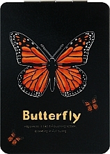 Зеркало косметическое "Butterfly", прямоугольное, оранжевое - SPL — фото N1