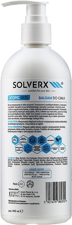 Бальзам для тіла - Solverx Atopic Skin Body Balm — фото N4