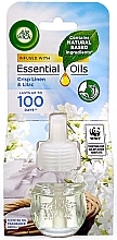 Сменный блок к освежителю воздуха "Свежий лен и сирень" - Air Wick Essential Oils Electric — фото N1