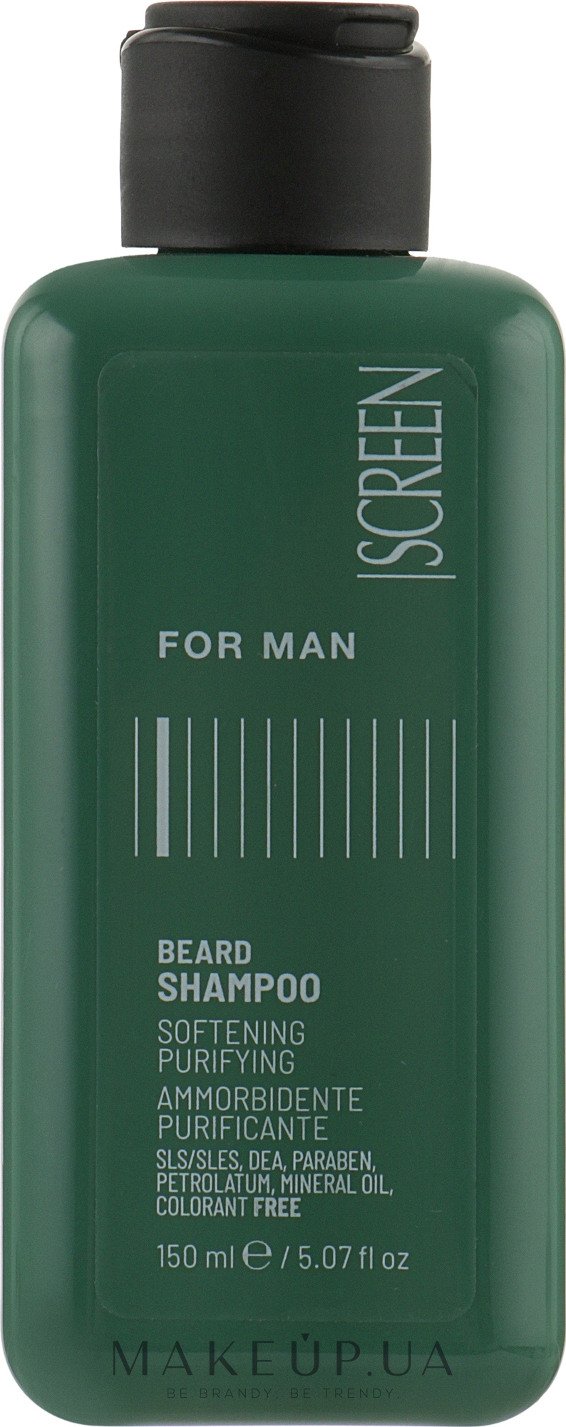 Мужской увлажняющий шампунь для очищения бороды - Screen For Man Beard Shampoo  — фото 150ml