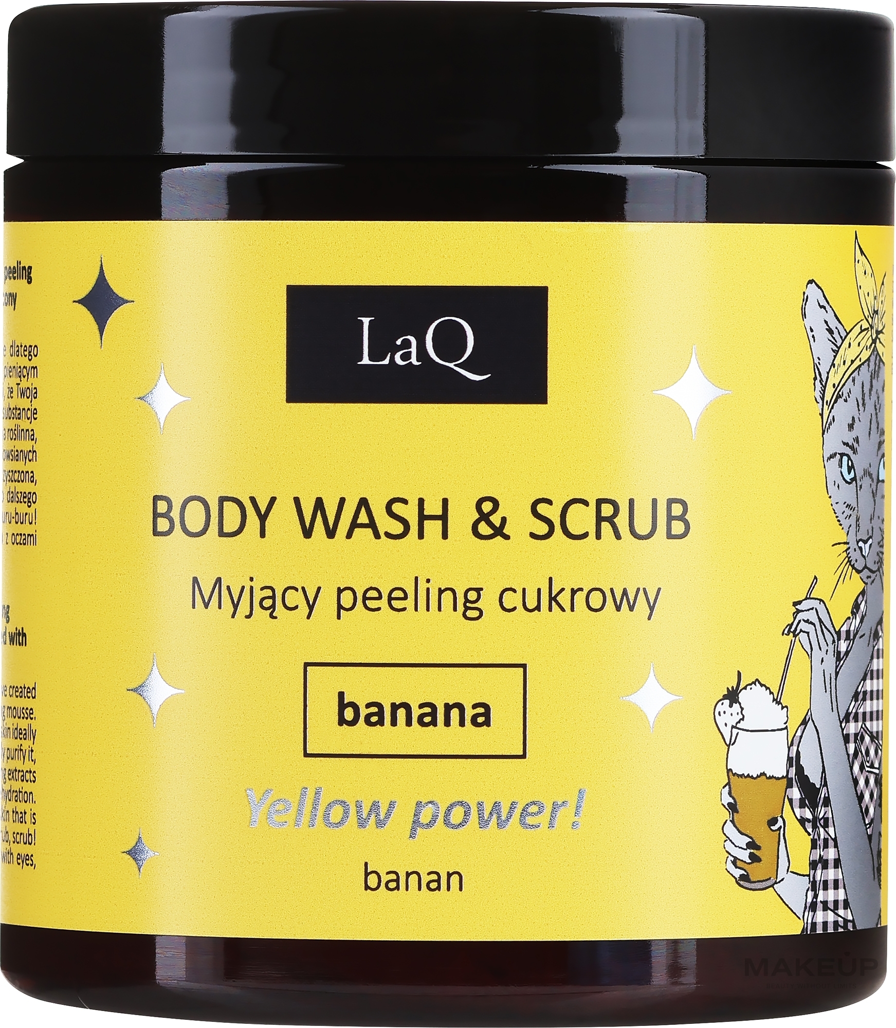 Очищувальний скраб для тіла "Банан" - LaQ Body Scrub&Wash Peeling Banana — фото 220g