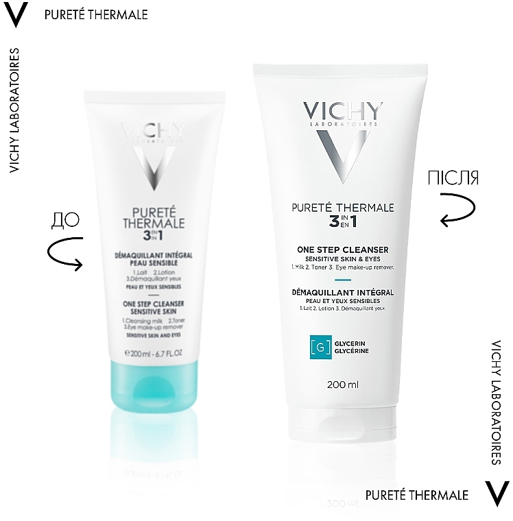 Средство для снятия макияжа 3-в-1 - Vichy Purete Thermale 3 in 1 One Step Cleanser — фото N2