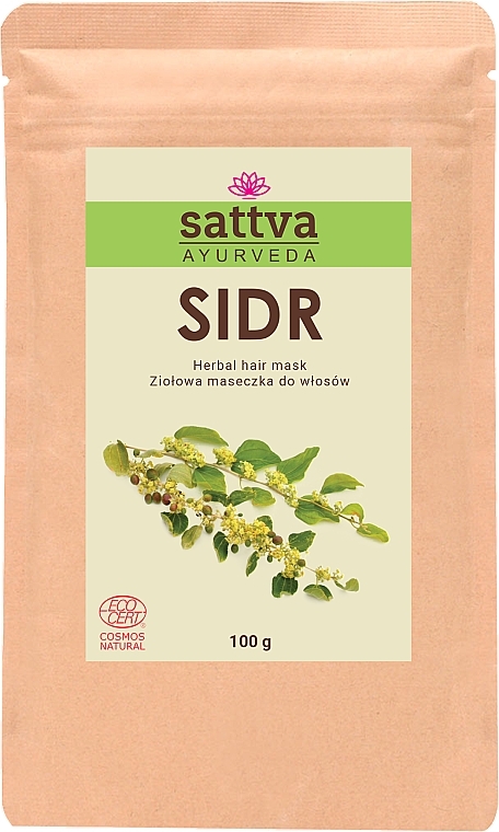 Маска для волосся - Sattva Sidr Herbal Hair Mask — фото N1