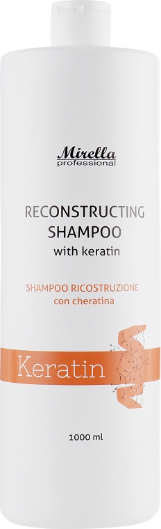 Відновлювальний шампунь з кератином - Mirella Hair Care Reconstructing Shampoo — фото N3