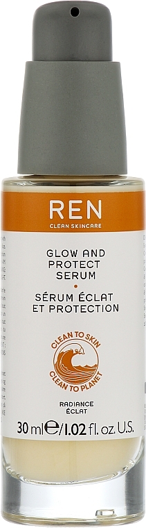 Сироватка для обличчя - Ren Clean Skincare Radiance Glow And Protect Serum — фото N1