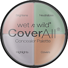 Духи, Парфюмерия, косметика Корректор для лица - Wet N Wild Fragrances Coverall Correcting Palette Color