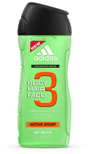 Гель для душа - Adidas Active Start 3in1 Shower Gel — фото N2