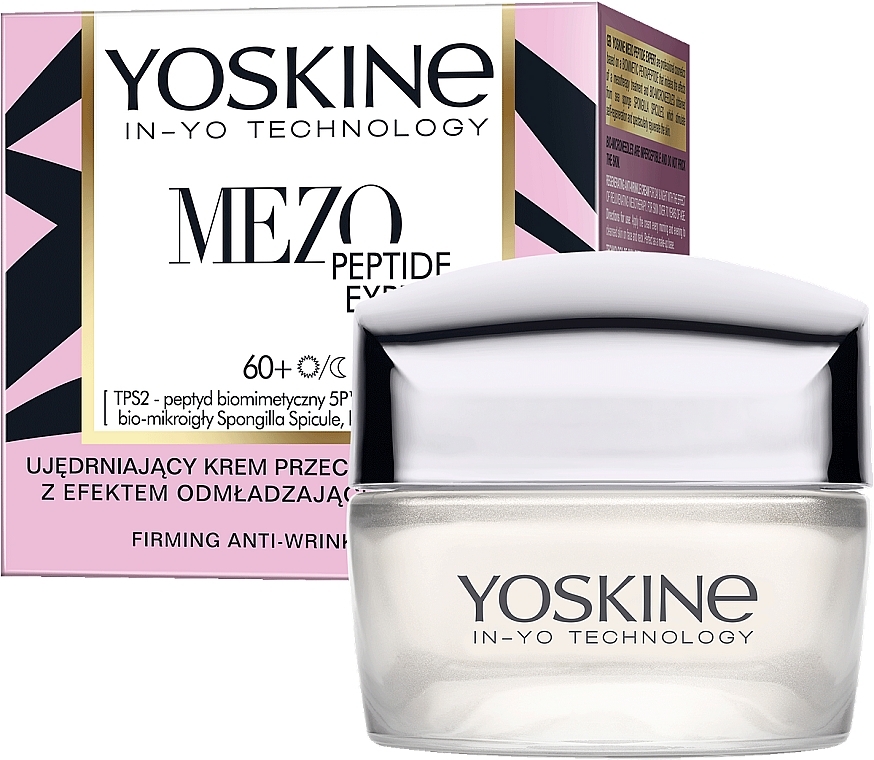 Зміцнювальний крем проти зморщок 60+ - Yoskine Mezo Peptide Expert Firming Anti-Wrinkle Cream